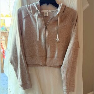 Altar'd State Crop Zip-Up Hoodie Sweatshirt